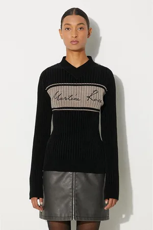 MARTINE ROSE Sweter Chenille V-Neck Jumper kolor 946YA02008