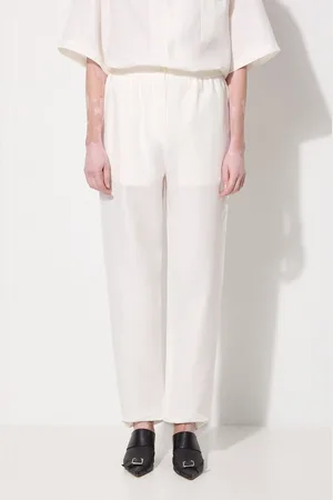 The Pangaia Spodnie lniane DNA Linen Trousers kolor proste high waist 10001914