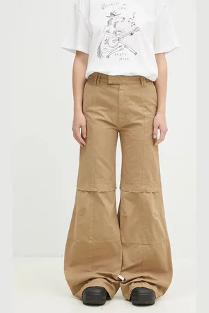 DARKPARK Spodnie bawełniane Sam kolor dzwony high waist WTR63.FAP05.0085