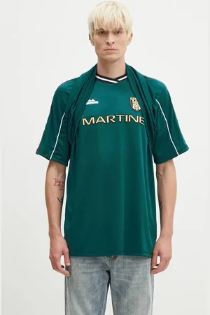 MARTINE ROSE T-shirt Celebration Football Top kolor z aplikacją 135JT01400