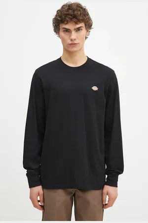 Dickies Longsleeve bawełniany kolor z nadrukiem DK0A4Y4RBLK1-BLACK