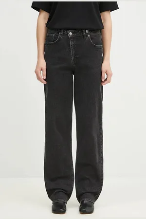 KSUBI Jeansy Relax Jean Noir damskie high waist WPF24DJ034
