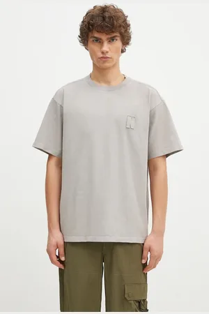 Norse projects T-shirt bawełniany Simon Loose Organic Heavy Jersey N Patch męski kolor gładki N01.0667.1071