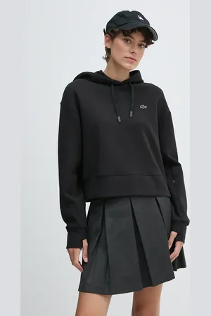 Lacoste Bluza damska kolor z kapturem gładka