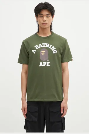 A Bathing Ape T-shirt bawełniany COLLEGE TEE męski kolor z nadrukiem 1K80110001