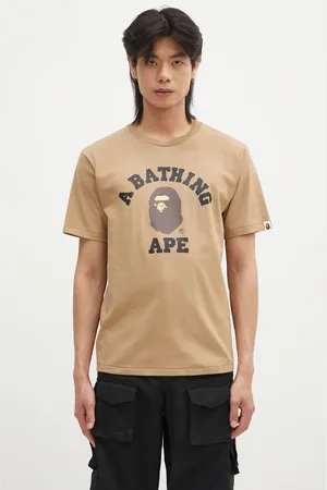 A Bathing Ape T-shirt bawełniany COLLEGE TEE męski kolor z nadrukiem 1K80110001