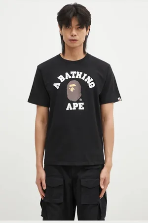 A Bathing Ape T-shirt bawełniany COLLEGE TEE męski kolor z nadrukiem 1K80110001