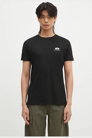 Alpha Industries T-shirt bawełniany Basic T Small Logo kolor z nadrukiem 188505.03