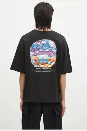 Alpha Industries T-shirt bawełniany Candy Crew męski kolor z nadrukiem 148509