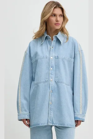 Nanushka Kurtka jeansowa BEAUX damska kolor przejściowa oversize NU24PFJK00352