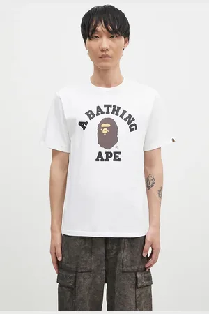 A Bathing Ape T-shirt bawełniany COLLEGE TEE męski kolor z nadrukiem 1K80110001