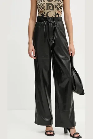 Nanushka Spodnie SATO damskie kolor proste high waist NW24PFOW10151