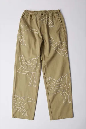 By Parra Spodnie bawełniane Stitched Up Duck Pants kolor proste 52246