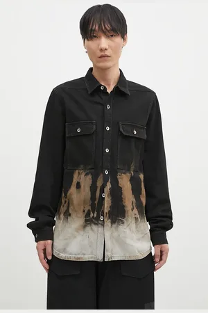 Rick Owens Rick Owens kurtka jeansowa Outershirt męska kolor przejściowa oversize DU02D2755.BSUN