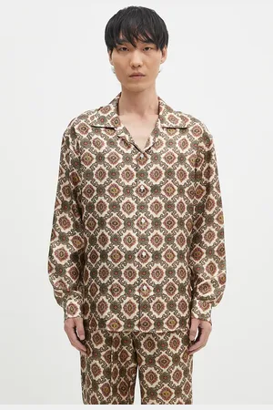 Drôle de Monsieur Koszula jedwabna La Chemise Renzo kolor relaxed E-SH187-SE006-BG
