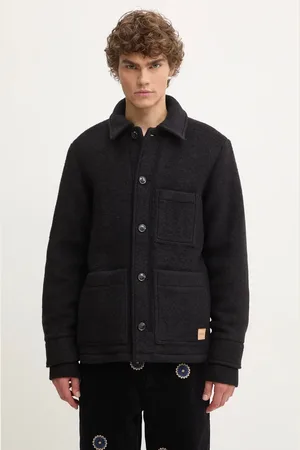 A.P.C. Kurtka koszulowa wełniana veste emile patch kolor przejściowa WVBCA.H02961