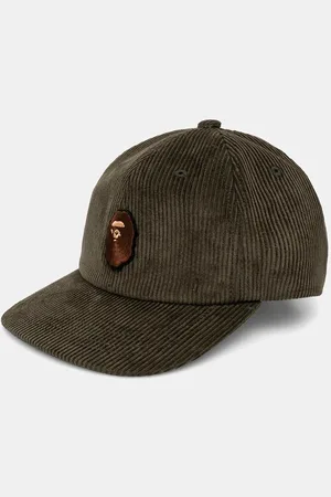 A Bathing Ape Czapka z daszkiem sztruksowa Ape Head Corduroy Cap kolor z aplikacją 1K80180004