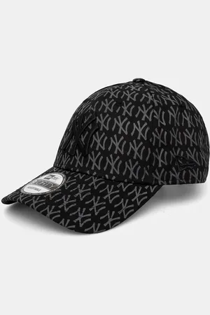 New Era Czapka z daszkiem bawełniana TEAM MONOGRAM 9FORTY® NEW YORK YANKEES kolor wzorzysta 60565357