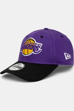 New Era Czapka z daszkiem bawełniana NBA SIDE PATCH 9FORTY® LOS ANGELES LAKERS kolor z aplikacją 60565136