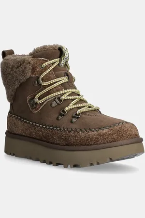 UGG śniegowce zamszowe Classic Alpine Lace Up kolor 1158271-HCK