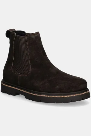 Birkenstock Sztyblety zamszowe Highwood damskie kolor na płaskim obcasie 1025756