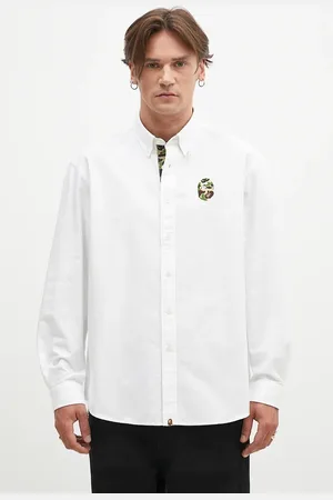 A Bathing Ape Koszula bawełniana Abc Camo One Point Relaxed Fit męska kolor regular z kołnierzykiem button-down 1K80131008