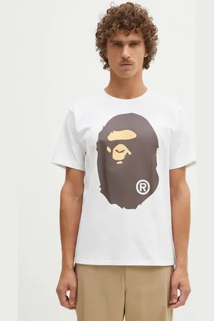 A Bathing Ape T-shirt bawełniany BIG APE HEAD TEE męski kolor z nadrukiem 1K80110002
