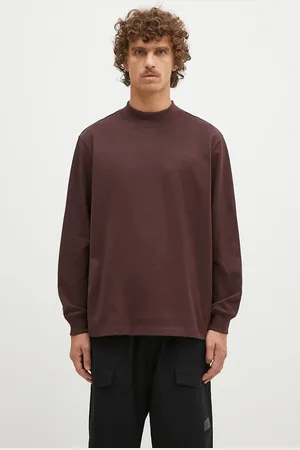 adidas Longsleeve bawełniany Longsleeve Mock Neck kolor gładki IW3258