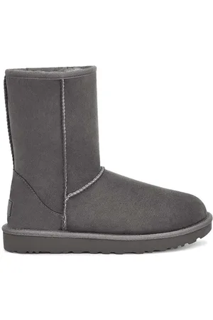 UGG śniegowce Classic Short II damskie kolor na płaskim obcasie ocieplone 1016223.GRY
