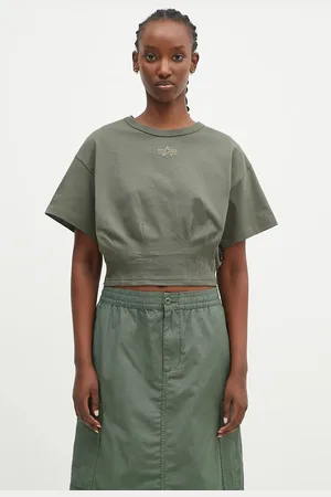 Alpha Industries T-shirt bawełniany Waisted damski kolor 148070