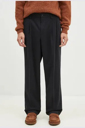 Norse projects Spodnie z domieszką wełny Benn Relaxed Cotton Wool Twill Pleated Trouser kolor w fasonie chinos N25.0395.9999