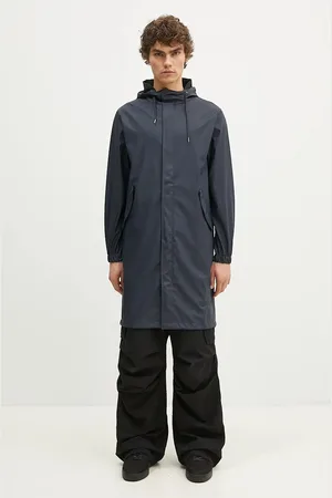 Rains Kurtka przeciwdeszczowa 18140 Fishtail Parka kolor przejściowa 18140.47-47.Navy