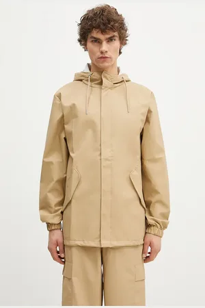 Rains Kurtka przeciwdeszczowa 18010 Fishtail Jacket kolor przejściowa 18010.24-24Sand