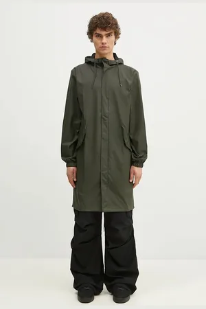 Rains Kurtka przeciwdeszczowa 18140 Fishtail Parka kolor przejściowa 18140.03-Green