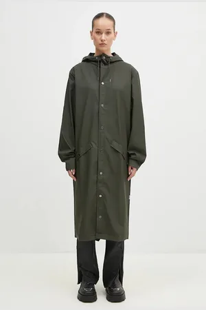 Rains Kurtka przeciwdeszczowa Longer Jacket 18360 kolor przejściowa 18360.GREEN