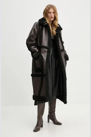 Stand Studio Płaszcz Patrice Coat damski kolor przejściowy oversize 61100-9010