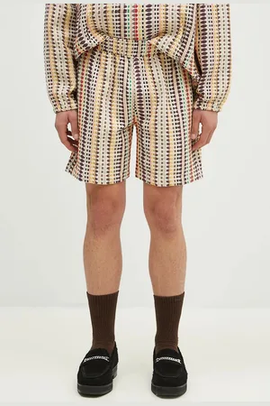 Pleasures Szorty bawełniane Stitch Shorts kolor P24F053