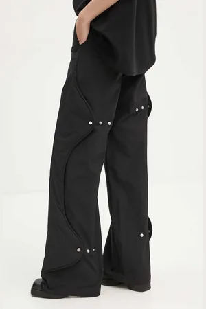 HELIOT EMIL Spodnie damskie kolor proste high waist W.10.174.BLK01