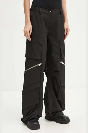 HELIOT EMIL Spodnie damskie kolor szerokie high waist HE.W.10.149.BLK01