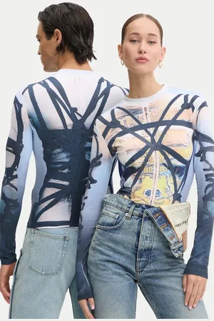 Y / PROJECT Longsleeve BONDAGE PRINT LONG SLEEVE FITTED TOP kolor 104TO012