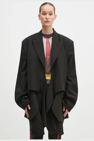 MARTINE ROSE Marynarka wełniana Oversized Knotted Tailored Jacket kolor oversize gładka 351WT05006
