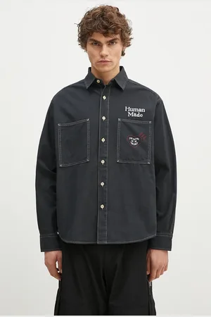 HUMAN MADE Koszula bawełniana Stitch Work Shirt męska kolor relaxed z kołnierzykiem klasycznym HM28SH017