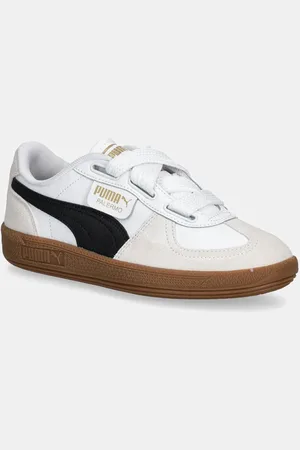 PUMA Sneakersy skórzane Palermo Wide Lace SD kolor 402109