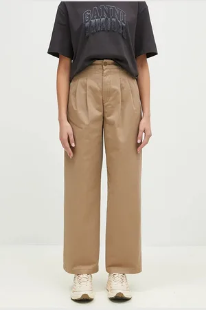 Carhartt Spodnie bawełniane Leola Pant kolor fason chinos high waist I033147.8Y06