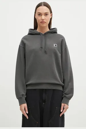 Carhartt Bluza bawełniana Hooded Nelson Sweat damska kolor z kapturem gładka I032741.87GD