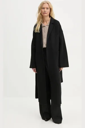 Stand Studio Płaszcz wełniany Claudine Long Coat kolor przejściowy 61218-8550
