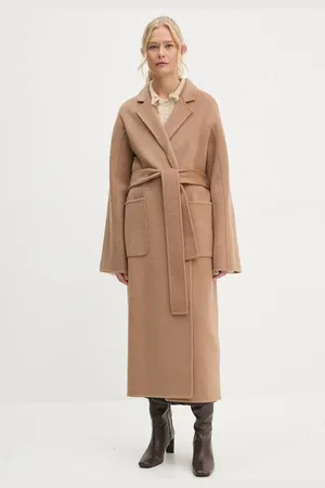 Stand Studio Płaszcz wełniany Claudine Long Coat kolor przejściowy 61218-8550