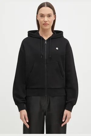 Carhartt Bluza bawełniana damska kolor z kapturem gładka