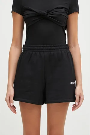 ROTATE Szorty bawełniane High Waist kolor gładkie high waist 112455100