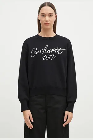Carhartt Sweter bawełniany Signature Sweater kolor lekki I034034.K02XX